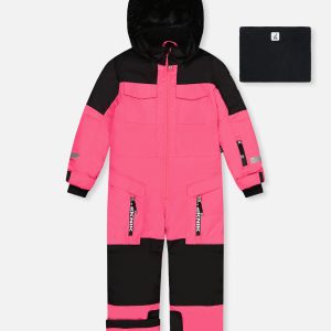 Kids One Piece Teknik Snowsuit Bright Pink