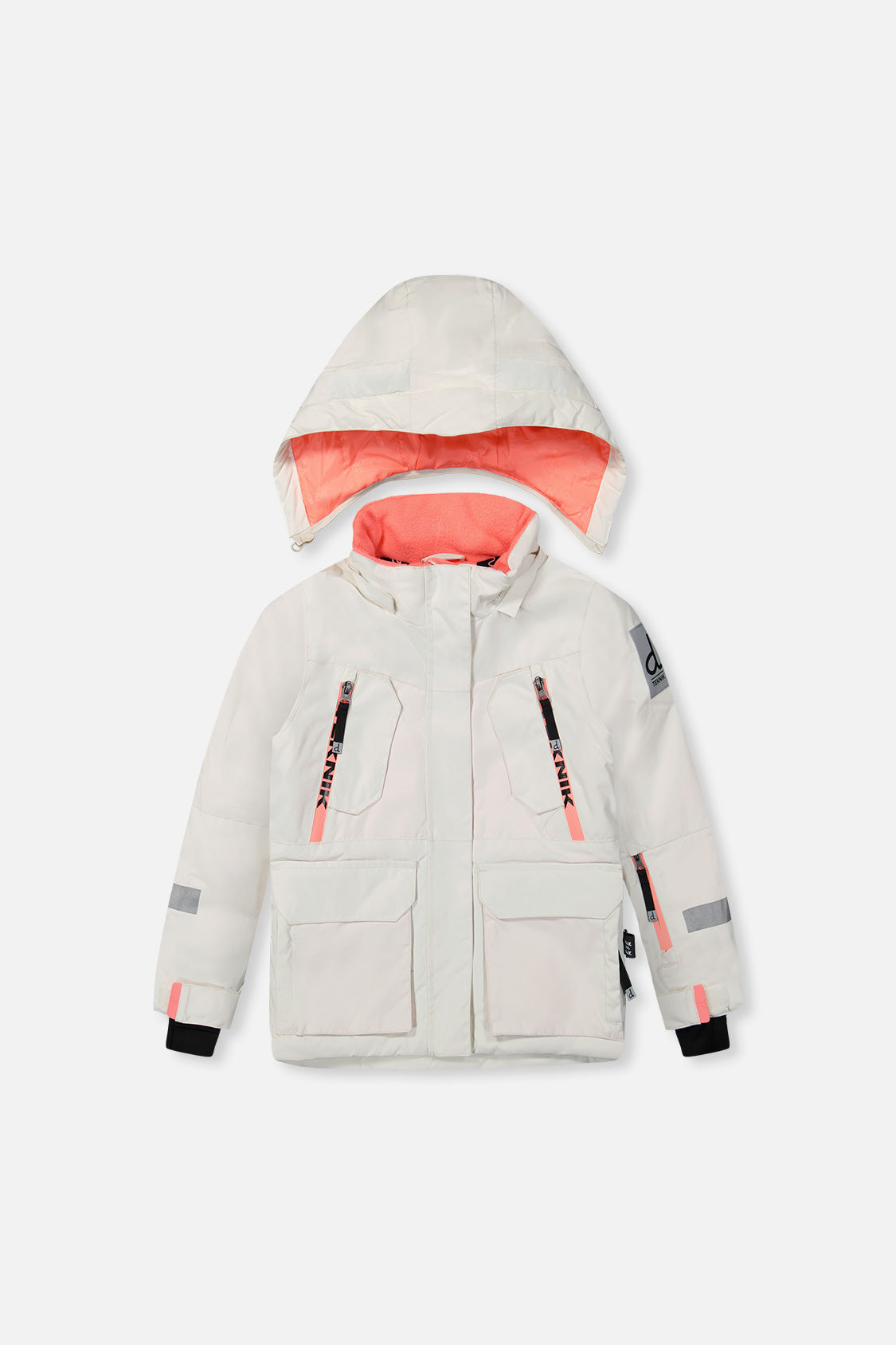 Two Piece Teknik Snowsuit Off-White And Pink With Black Pants - Image 2