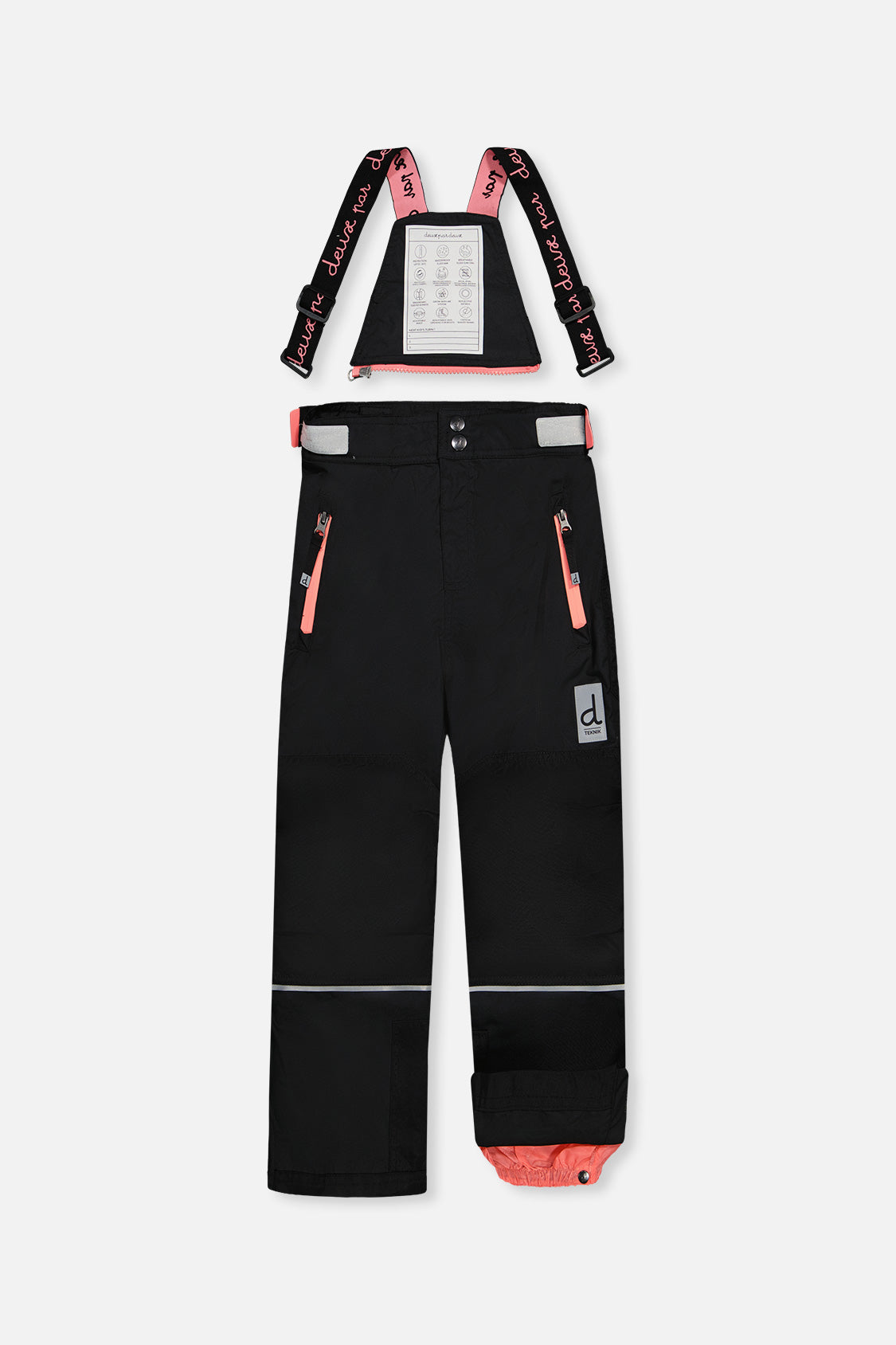 Two Piece Teknik Snowsuit Off-White And Pink With Black Pants - Image 5