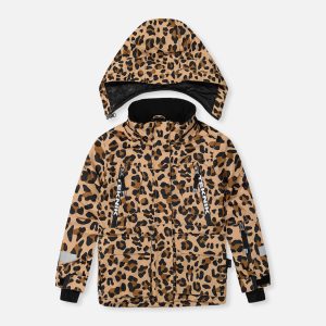Two Piece Teknik Snowsuit Brown Leopard Print - Image 2