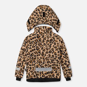 Two Piece Teknik Snowsuit Brown Leopard Print - Image 3