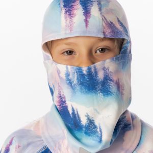 Polar Balaclava Blue And Pink Mountain Print - Image 2