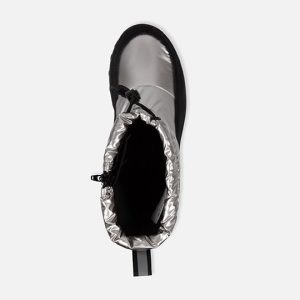 Nylon Quilted Winter Boots Silver - Image 4
