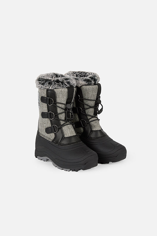 Winter Boots With Removable Lining Grey Mix
