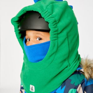 Oversized Dino Polar Balaclava For Ski Helmet Bright Green - Image 4