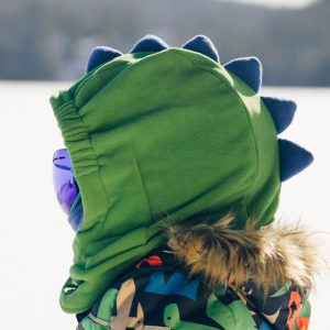 Oversized Dino Polar Balaclava For Ski Helmet Bright Green - Image 3