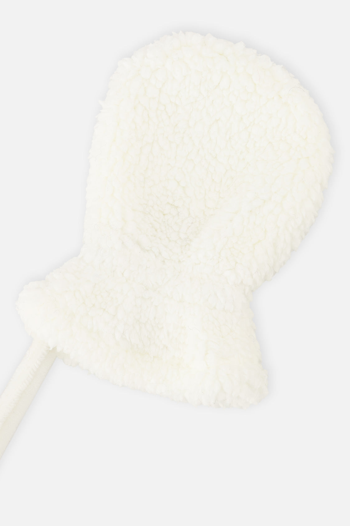 Infant Sherpa Mittens With String Off-White - Image 3