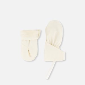 Lined Baby Mittens Off-White - Image 5