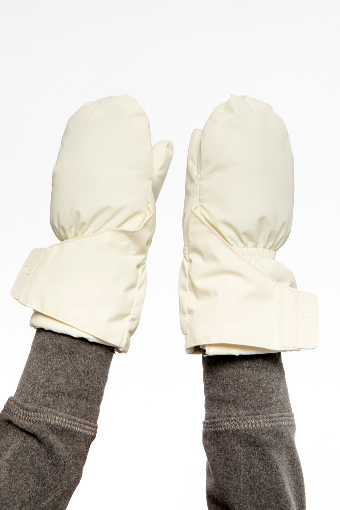 Lined Baby Mittens Off-White - Image 2
