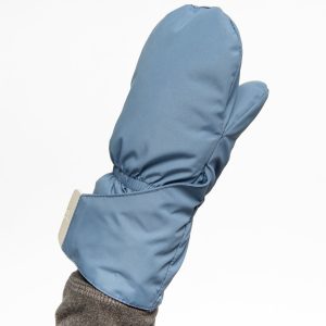 Lined Baby Mittens Blue-Grey - Image 2
