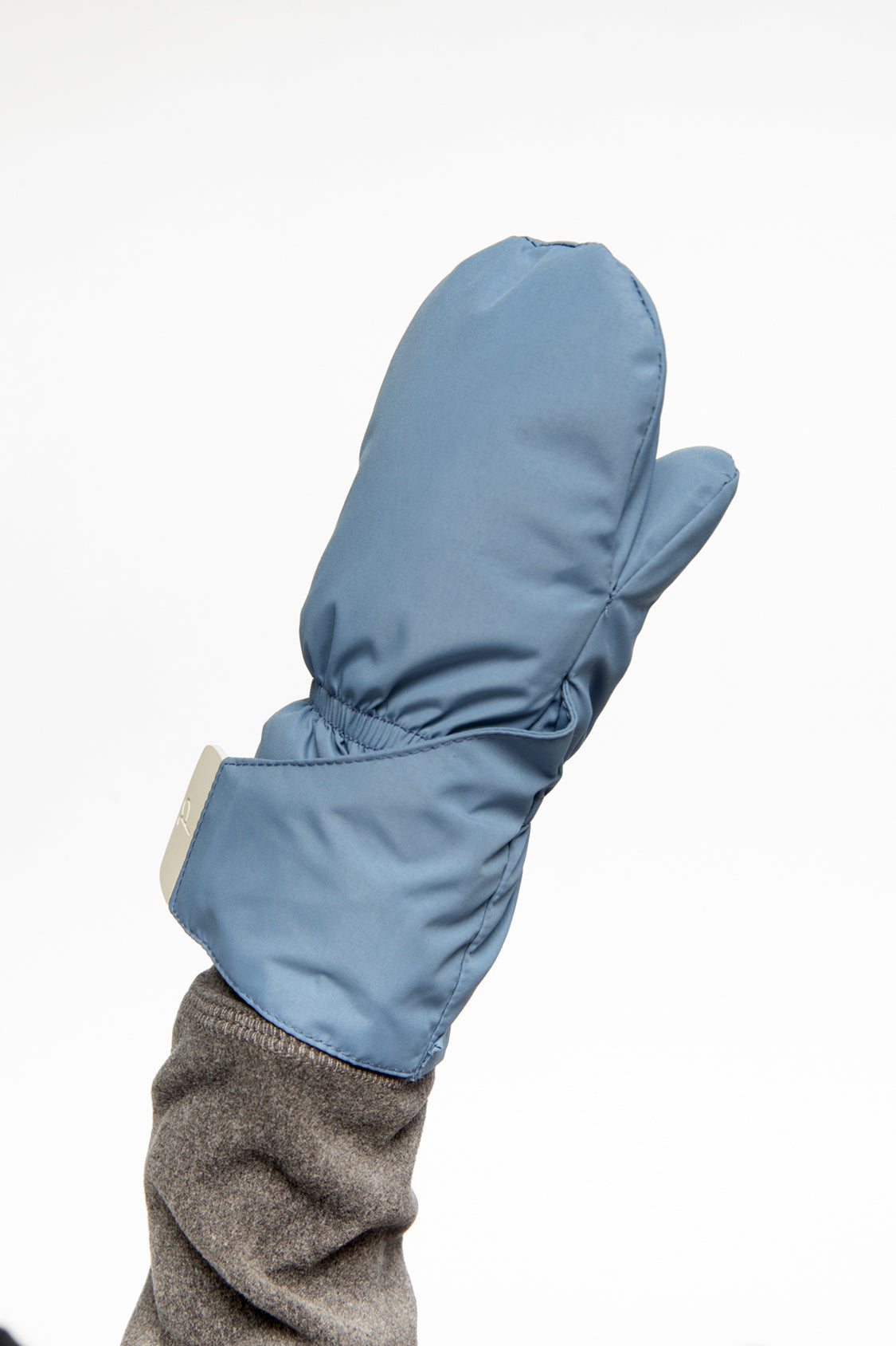 Lined Baby Mittens Blue-Grey - Image 2