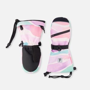 Winter Mittens Teknik Multicolored Line Print