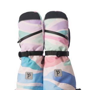 Alternative view of Winter Mittens Teknik Multicolored Line Print