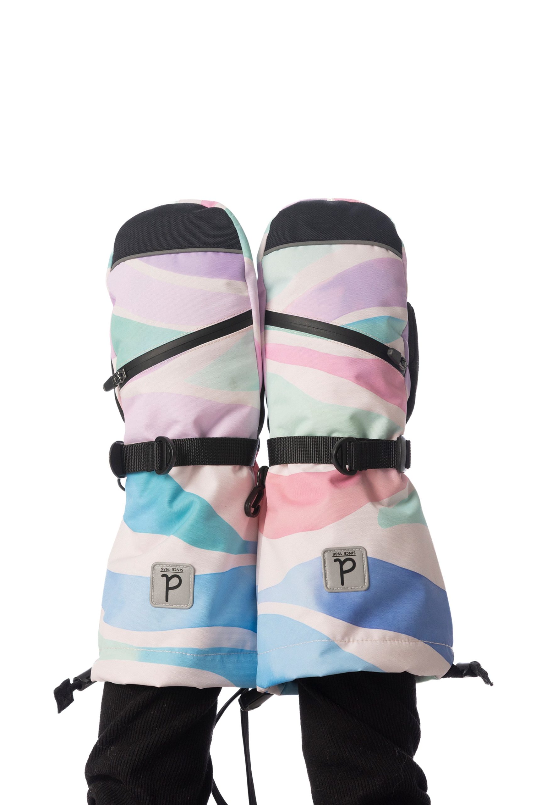 Winter Mittens Teknik Multicolored Line Print - Image 2