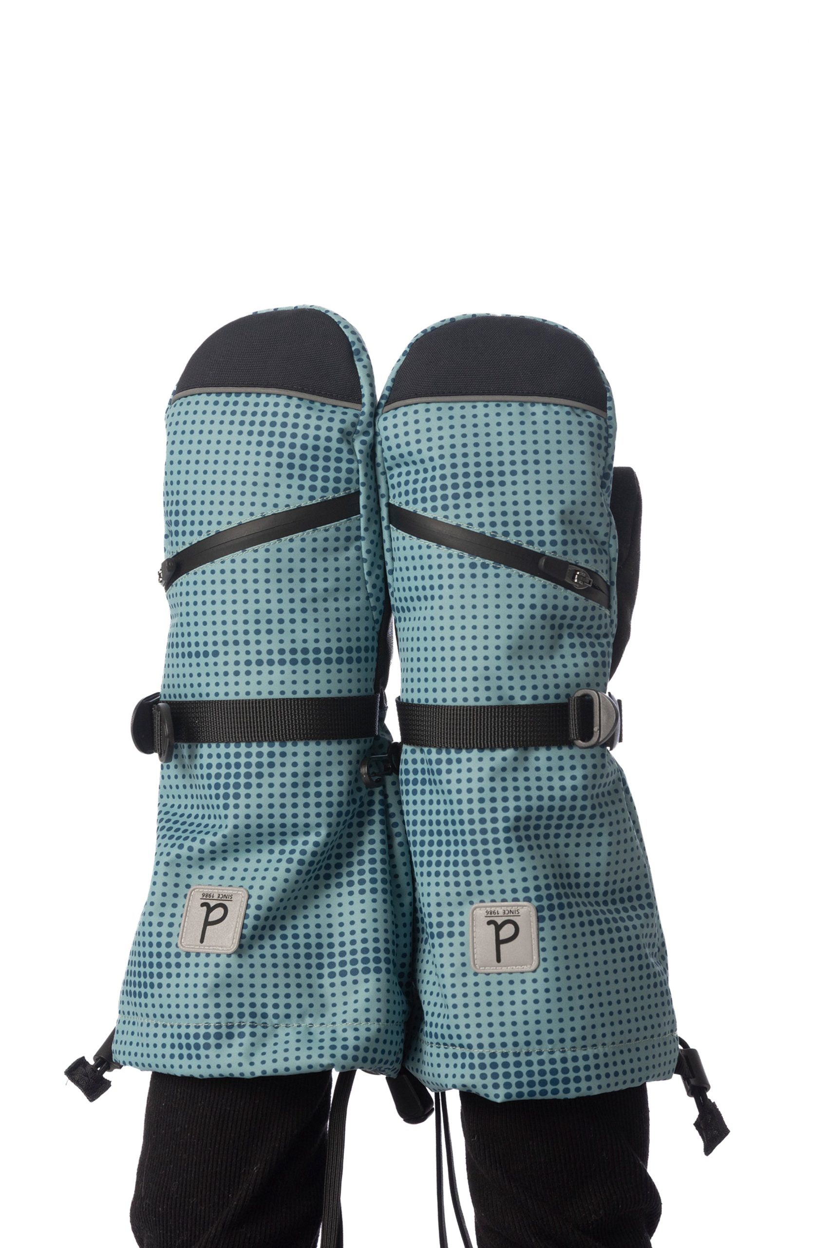 Winter Mittens Teknik Greyish Blue - Image 2