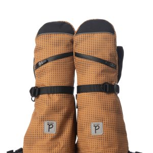 Alternative view of Winter Mittens Teknik Brown