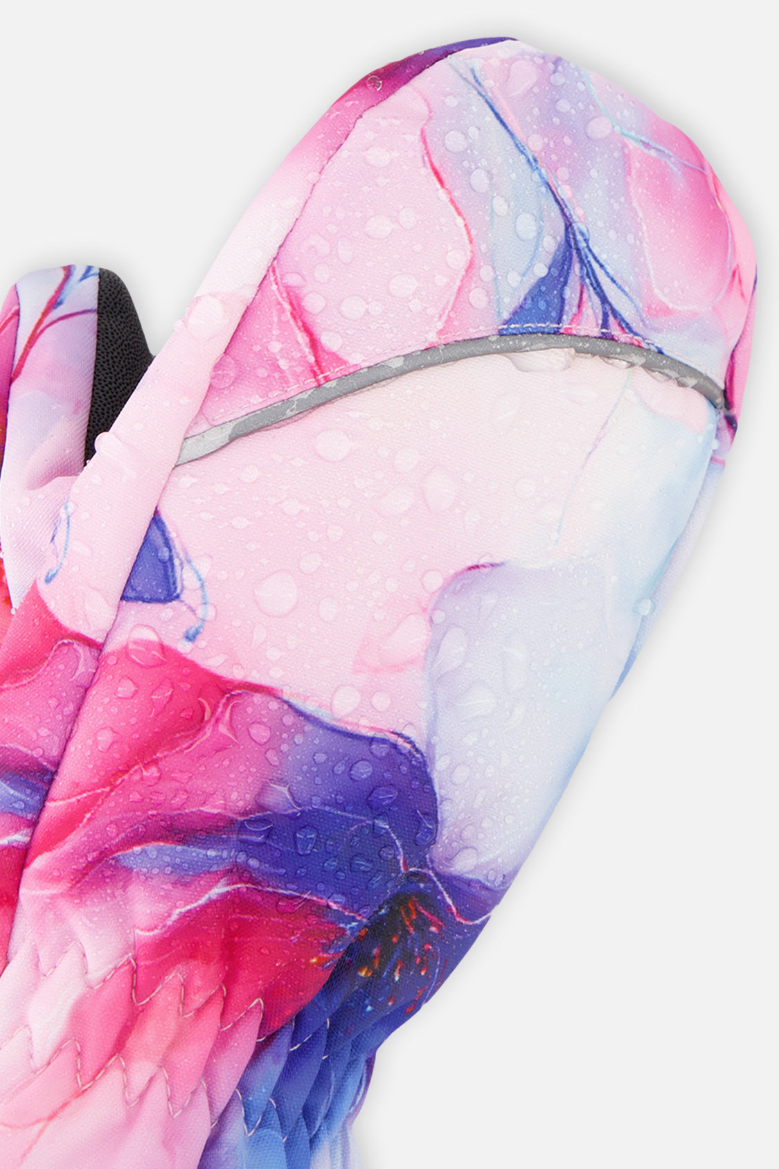 Play Baby Winter Mittens Mauve Flower Print - Image 2