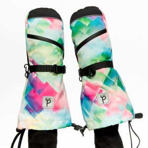 Alternative view of Teknik Winter Mittens Multicolored With Diamond Pattern