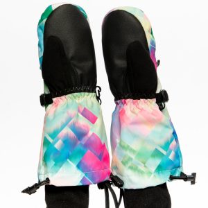 Teknik Winter Mittens Multicolored With Diamond Pattern - Image 4