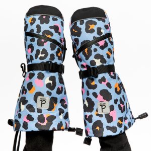 Alternative view of Teknik Winter Mittens Blue Leopard Print