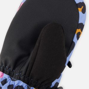 Teknik Winter Mittens Blue Leopard Print - Image 5
