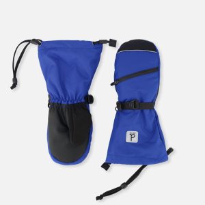 Teknik Winter Mittens Blue With Black Stripes