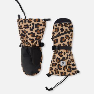 Teknik Winter Mittens Brown Leopard Print - Image 5