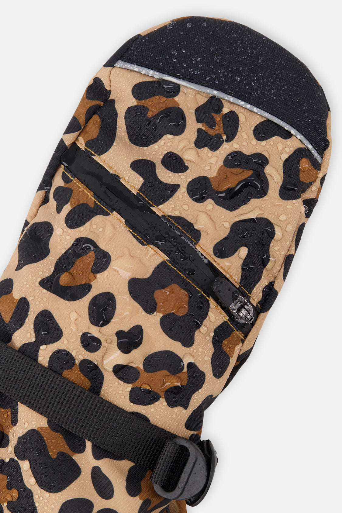 Teknik Winter Mittens Brown Leopard Print - Image 2
