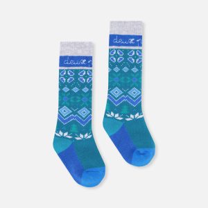 Alternative view of Ski Socks Dark Turquoise