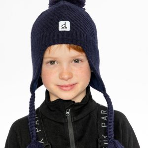 Alternative view of Winter Peruvian Knit Hat With Pompom Navy Blue