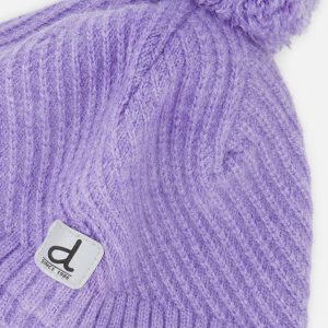 Winter Peruvian Knit Hat With Pompom Violet - Image 5