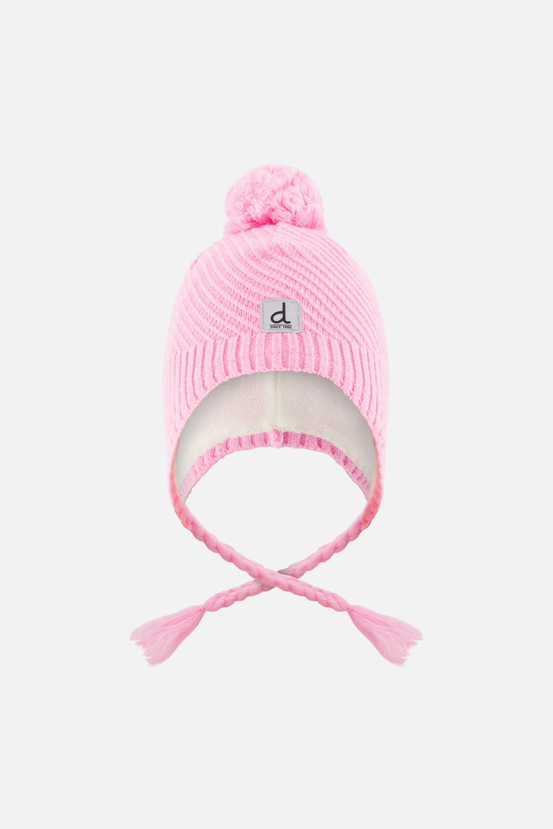 Winter Peruvian Knit Hat With Pompom Pink - Image 7