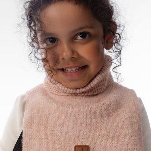 Knit Turtle Neckwarmer Pale Dusty Pink - Image 2