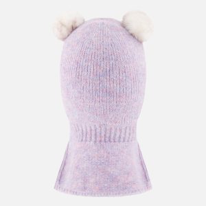 Alternative view of Baby Knit Bear Balaclava Lavender
