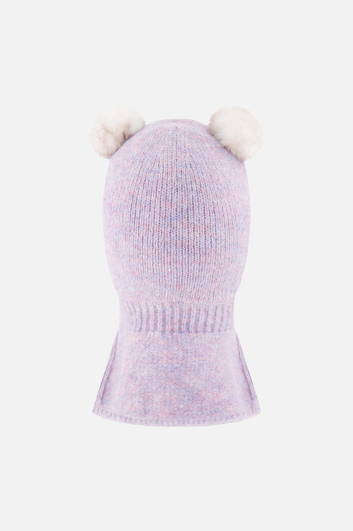 Baby Knit Bear Balaclava Lavender - Image 2