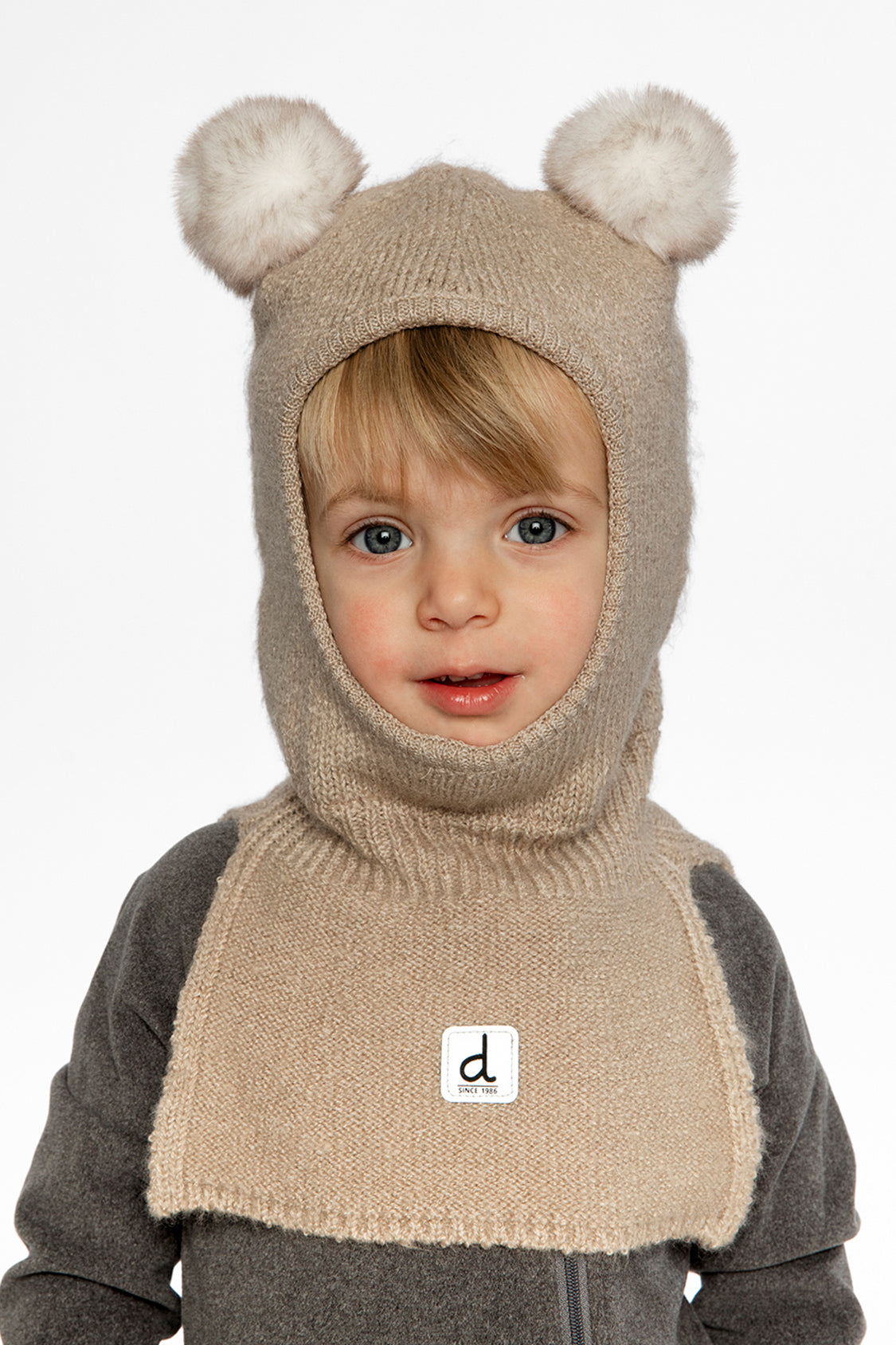 Knit Bear Balaclava Light Taupe - Image 2