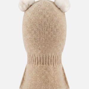 Knit Bear Balaclava Light Taupe - Image 3