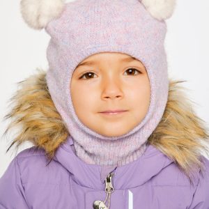 Alternative view of Knit Bear Balaclava Lavender