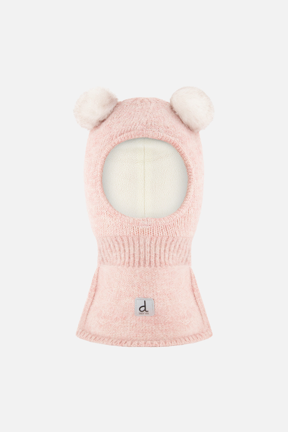 Knit Bear Balaclava Pale Dusty Pink - Image 6