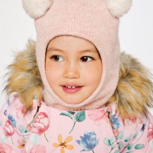 Knit Bear Balaclava Pale Dusty Pink - Image 2