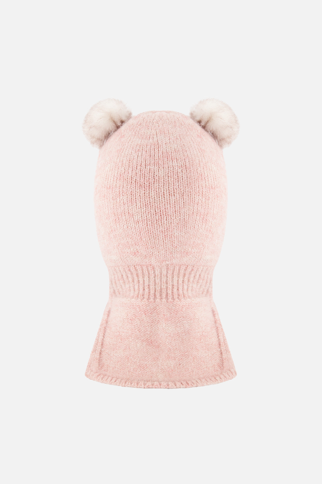 Knit Bear Balaclava Pale Dusty Pink - Image 3