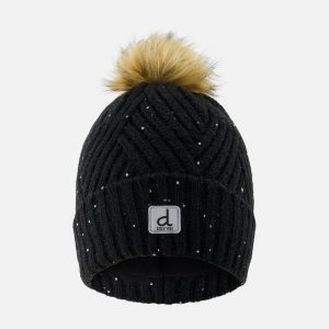 Winter Knit Hat With Pompom Black - Image 5