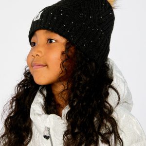 Alternative view of Winter Knit Hat With Pompom Black