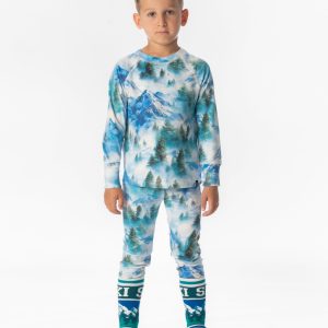 Alternative view of Two Piece Thermal Underwear Blue Mountain Print