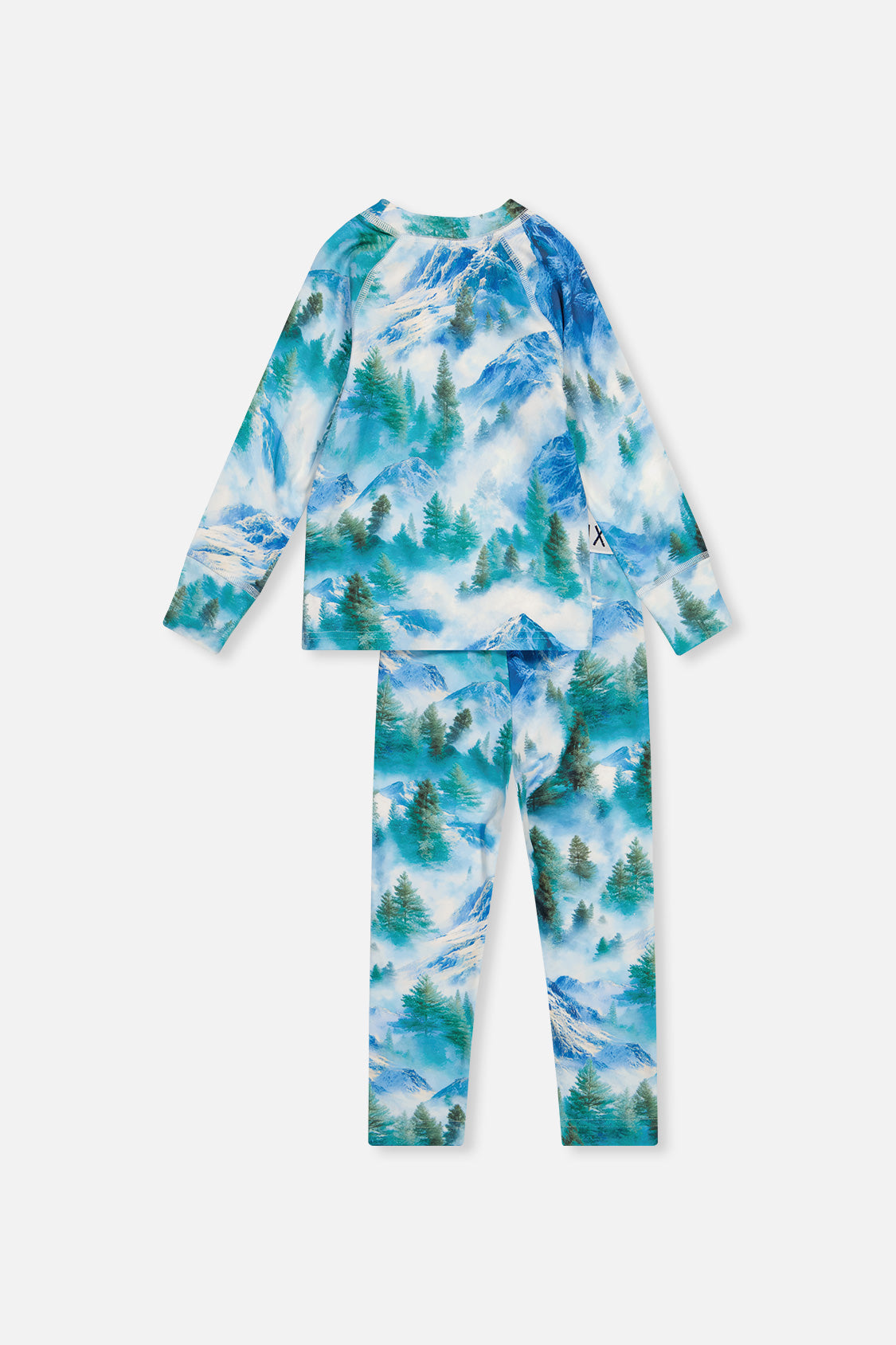 Two Piece Thermal Underwear Blue Mountain Print - Image 5