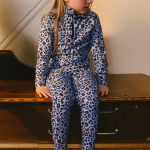 Alternative view of Two Piece Thermal Underwear Blue Leopard Print