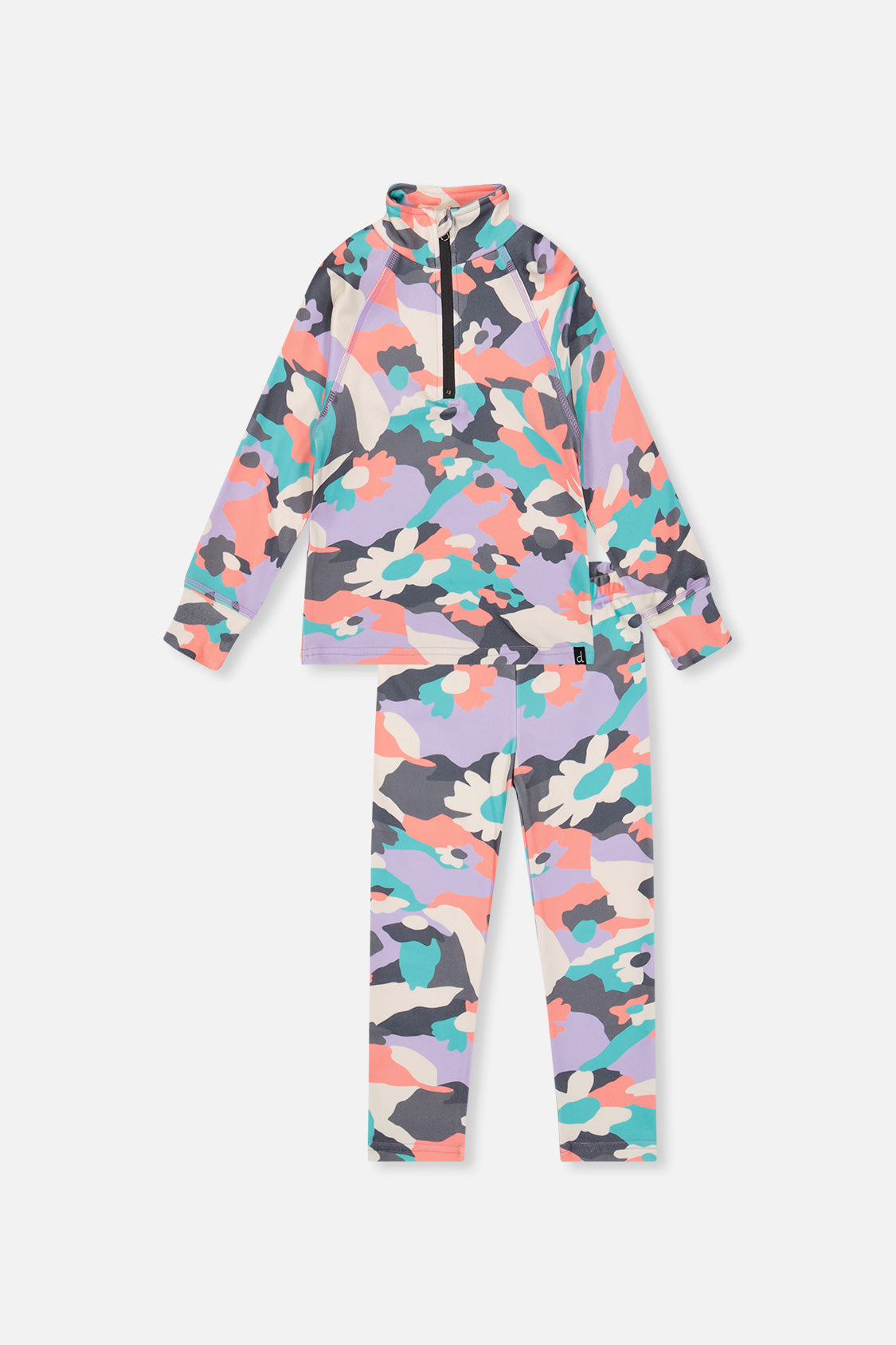 Two Piece Thermal Underwear Coral Camouflage Print - Image 13