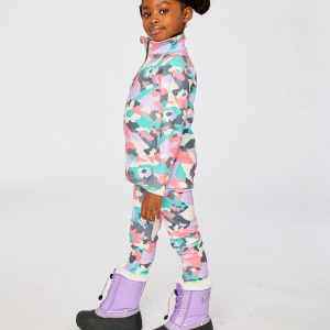 Two Piece Thermal Underwear Coral Camouflage Print - Image 3