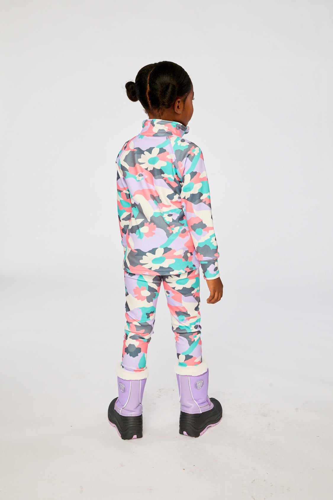 Two Piece Thermal Underwear Coral Camouflage Print - Image 4