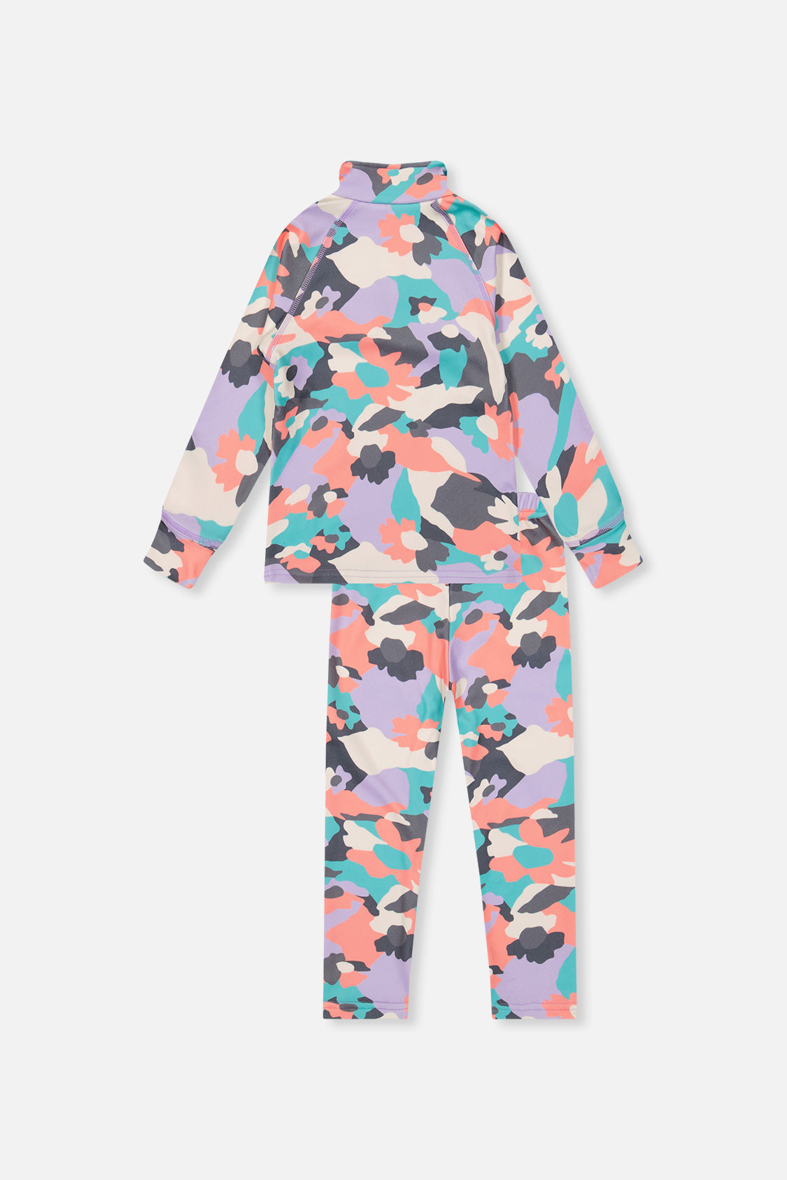 Two Piece Thermal Underwear Coral Camouflage Print - Image 5